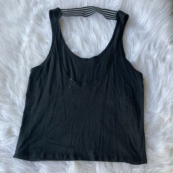 Victoria’s Secret PINK Tank Top Sz XS Black Workout Yoga Running Summer Beach - Picture 6 of 8